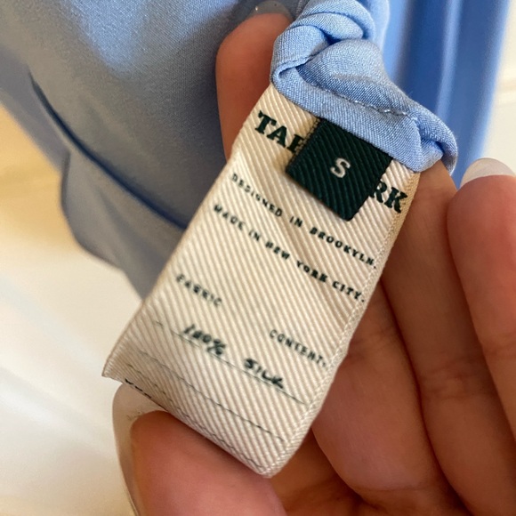 Tae Park Present Dress Sky Blue Size Small 100% Silk Bow tie dress - Picture 11 of 12